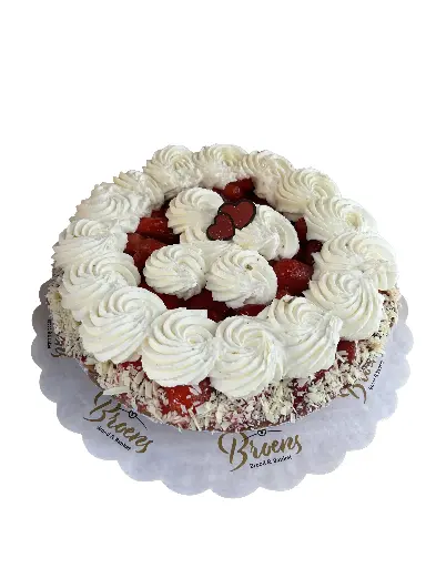 Aardbeien Harde Wener + slagroom